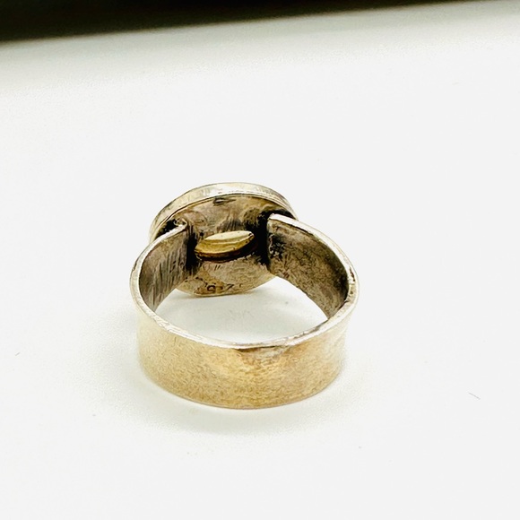 🔥 Vintage Modernist Citrine Silver Ring - Picture 13 of 17